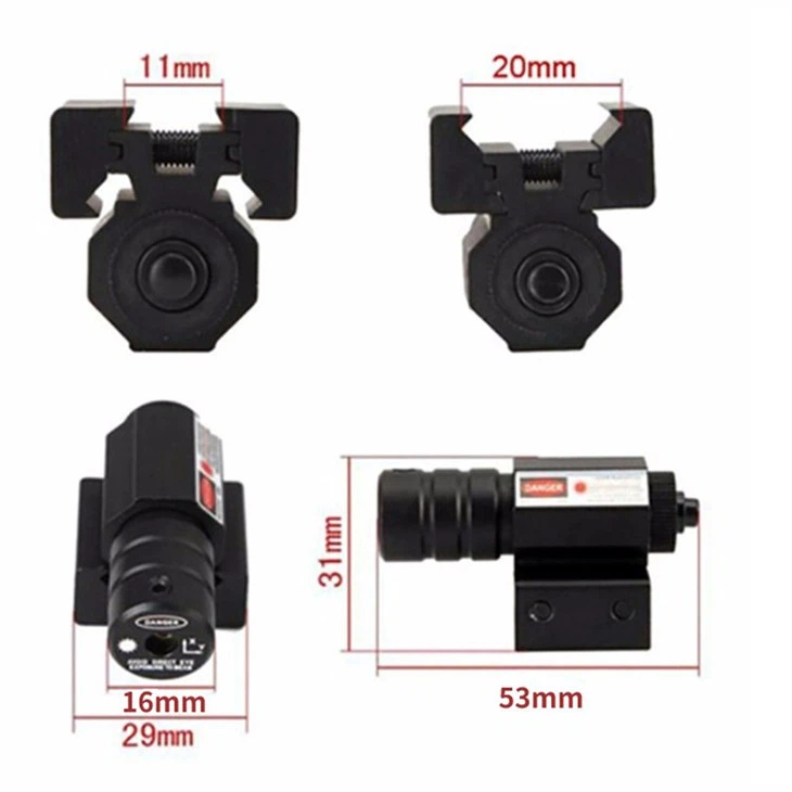 Mini Red Green Dot Laser Sight With Tactical Mount